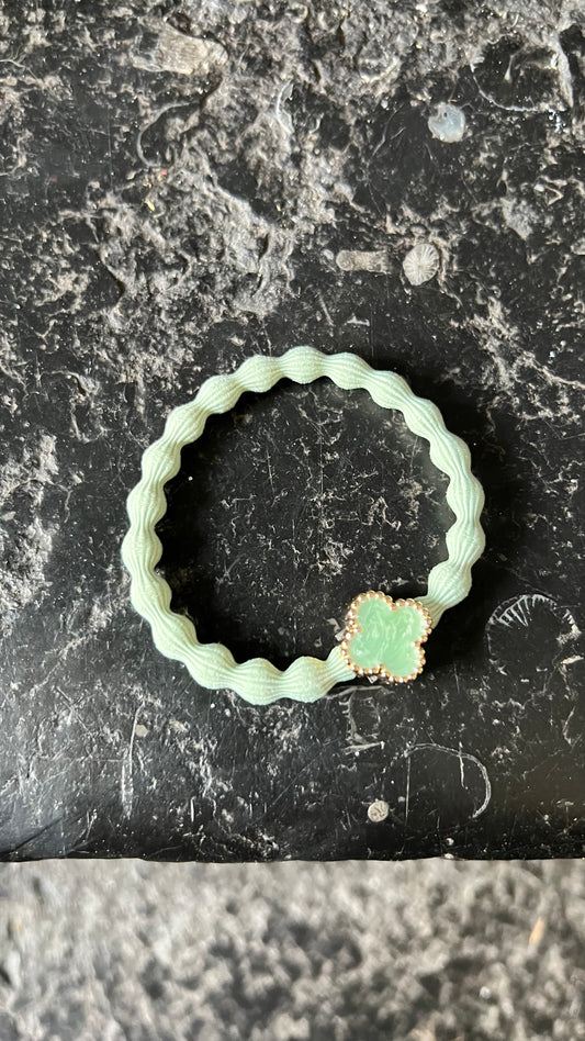 Bracelet élastique Quatrefoil Green