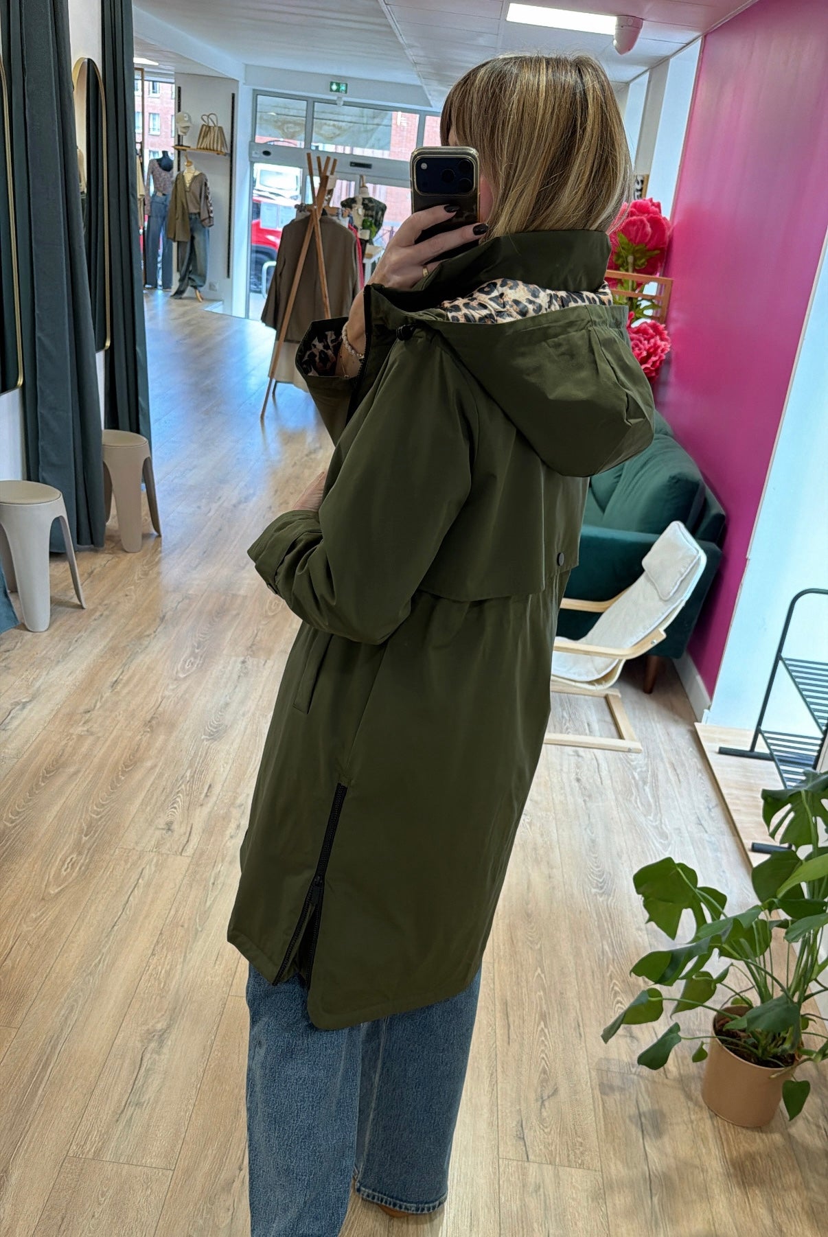 Imperméable NICOLAS Kaki/Léopard