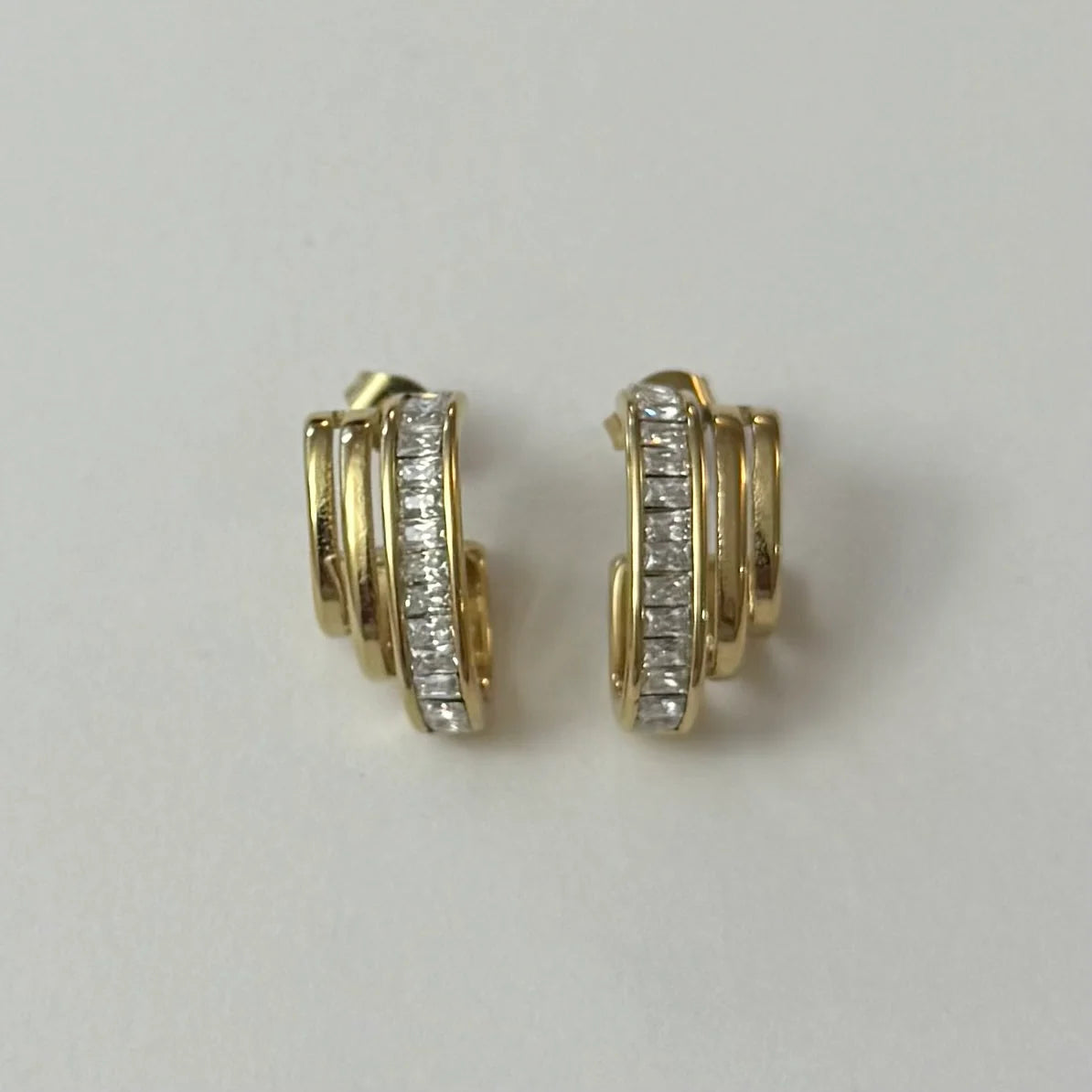 Boucles d’oreilles Songül – Acier inoxydable doré