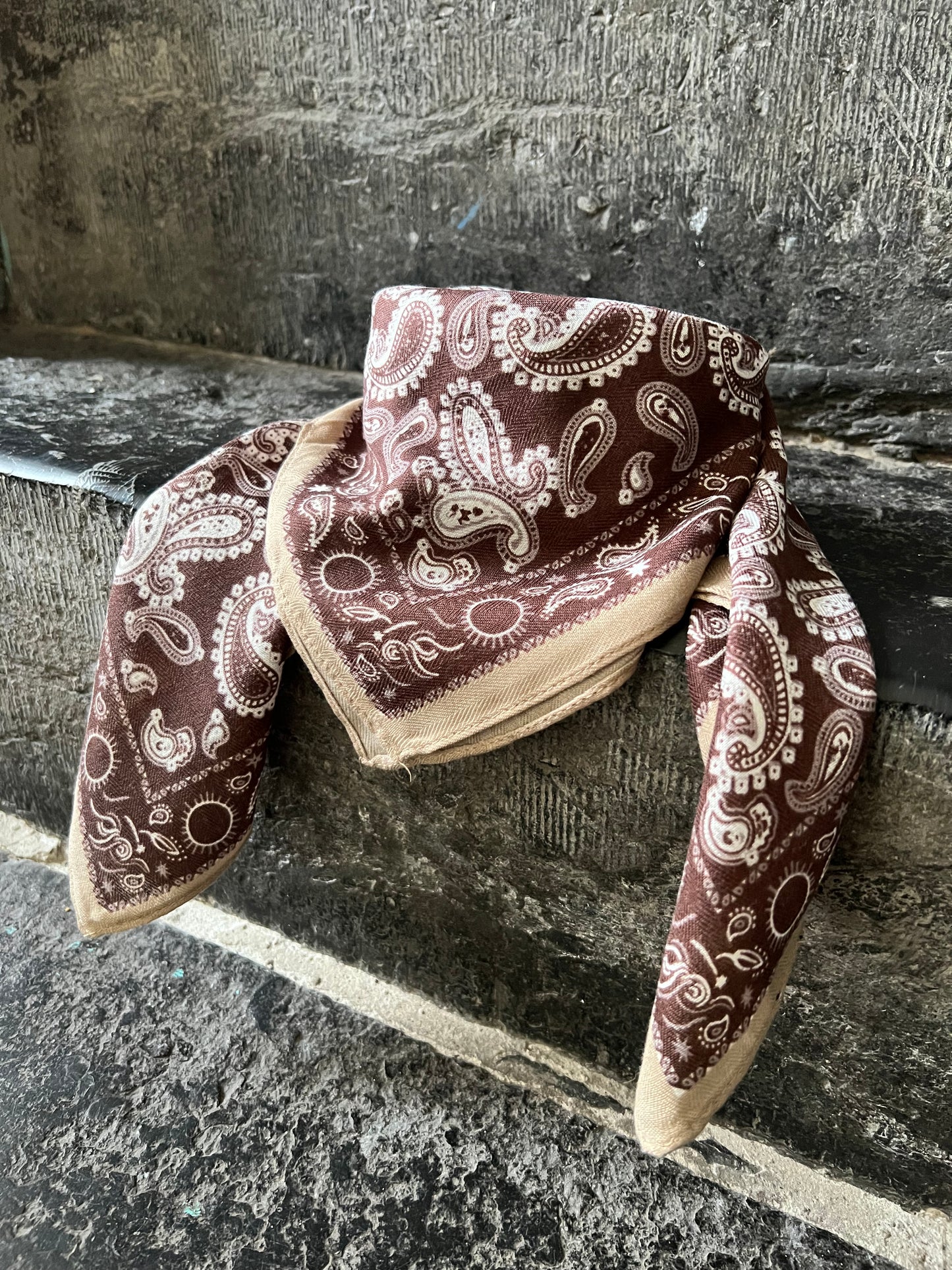 Foulard IPHIGÉNIE Marron/Beige