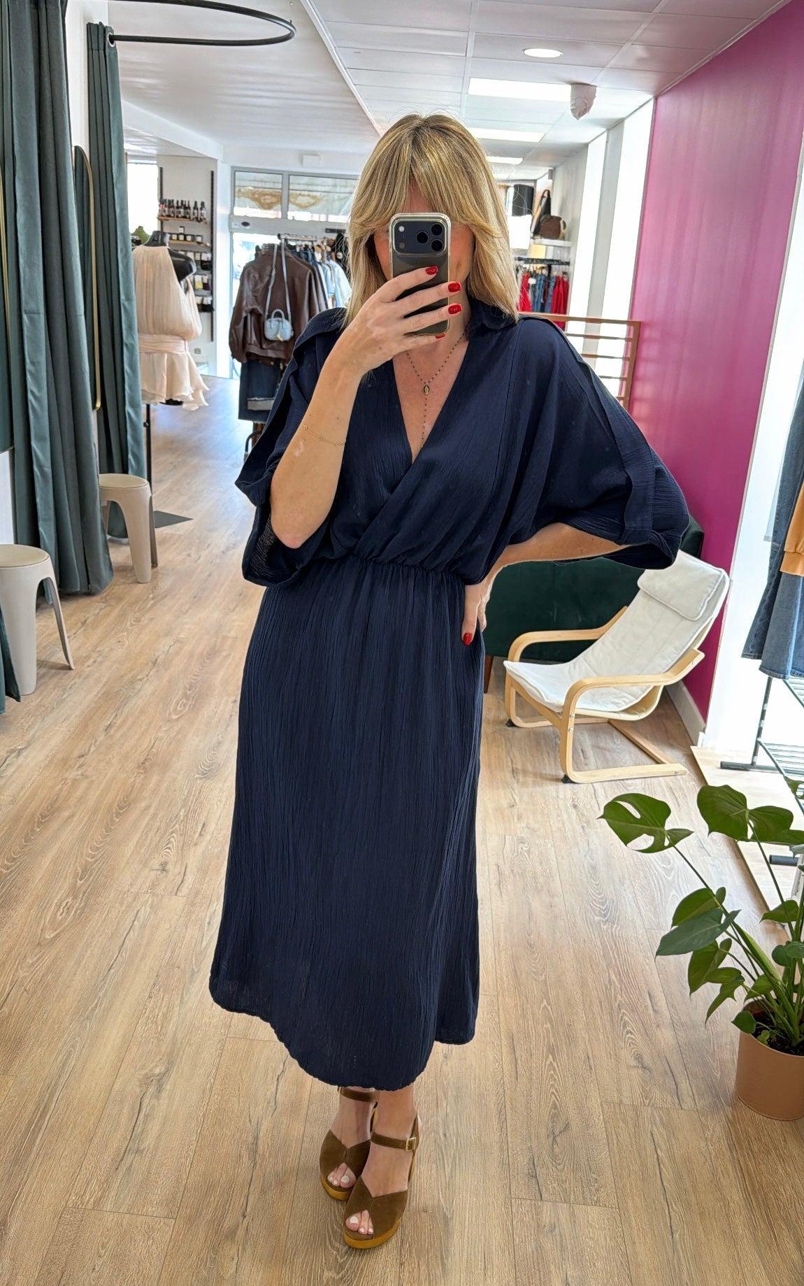 Robe IRIS Bleu marine