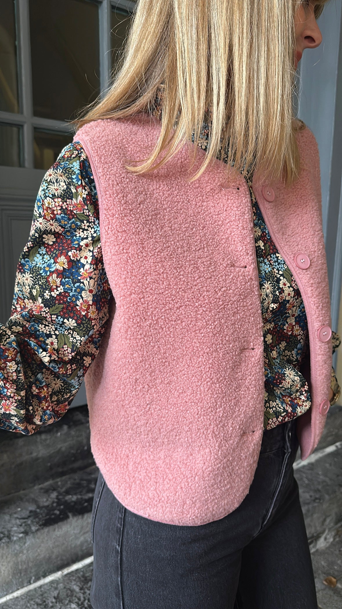 Gilet DORINE Vieux rose