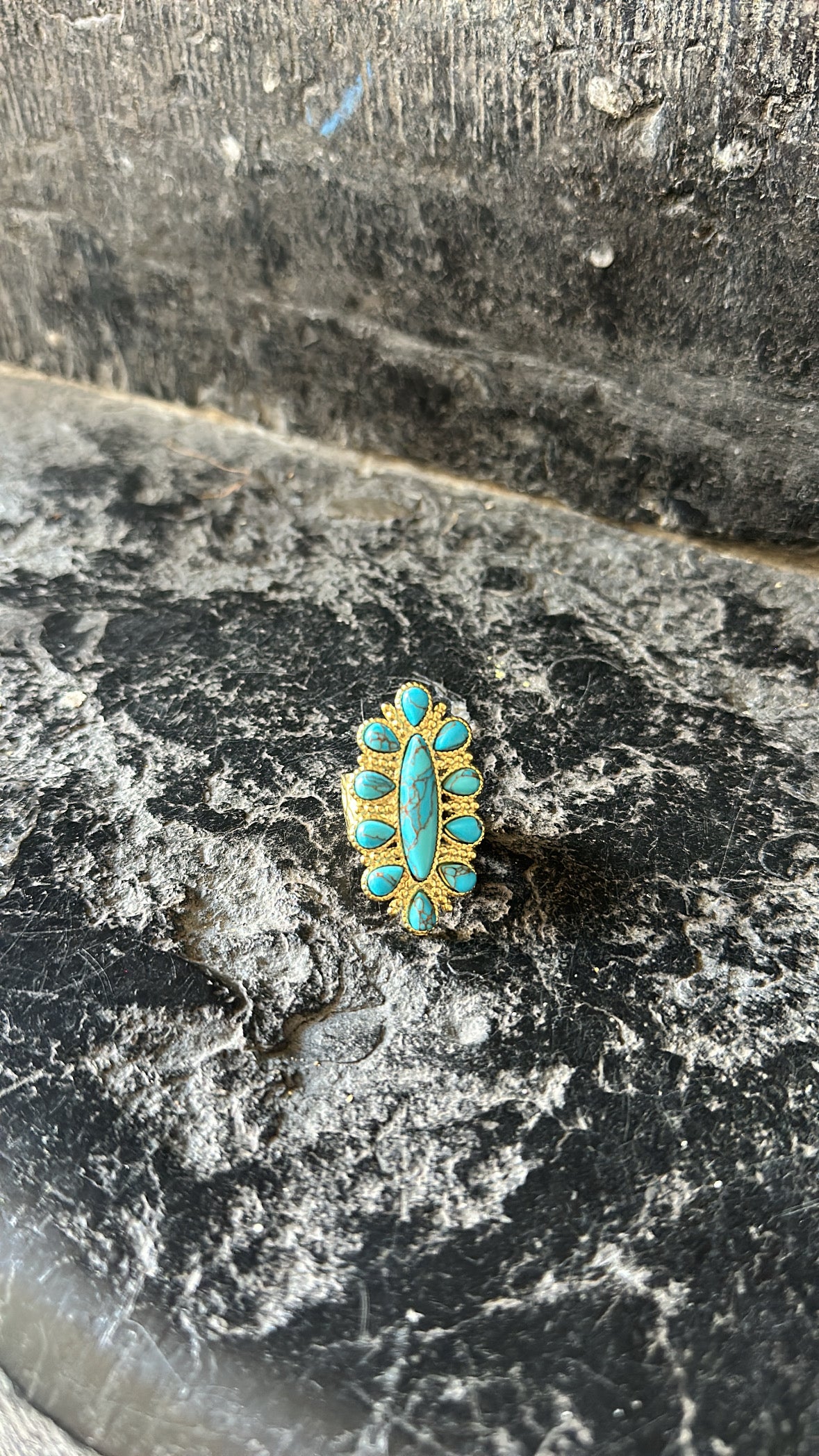 Bague MALACHITE doré/argenté