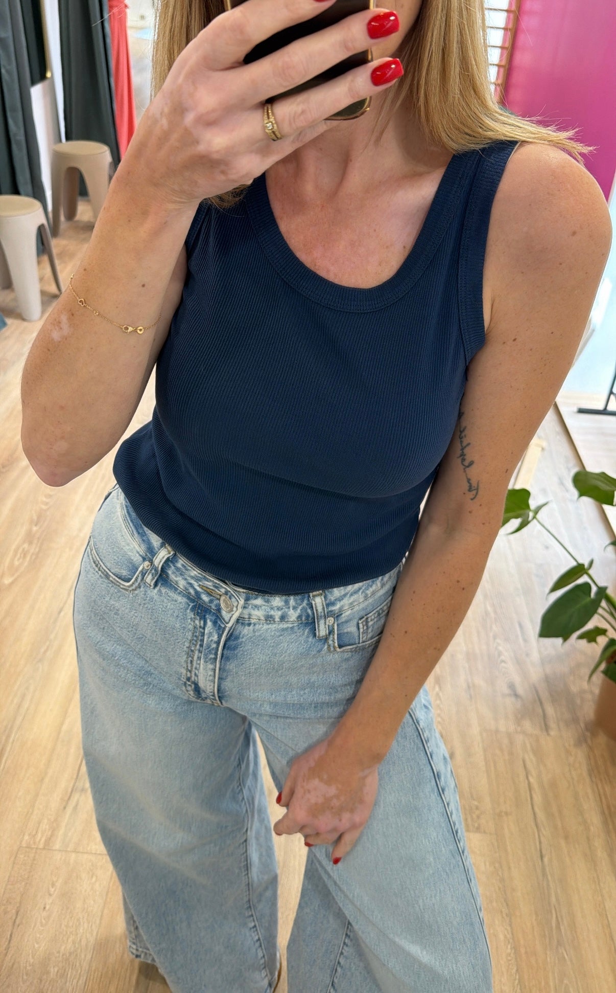 Top NOAME Bleu marine