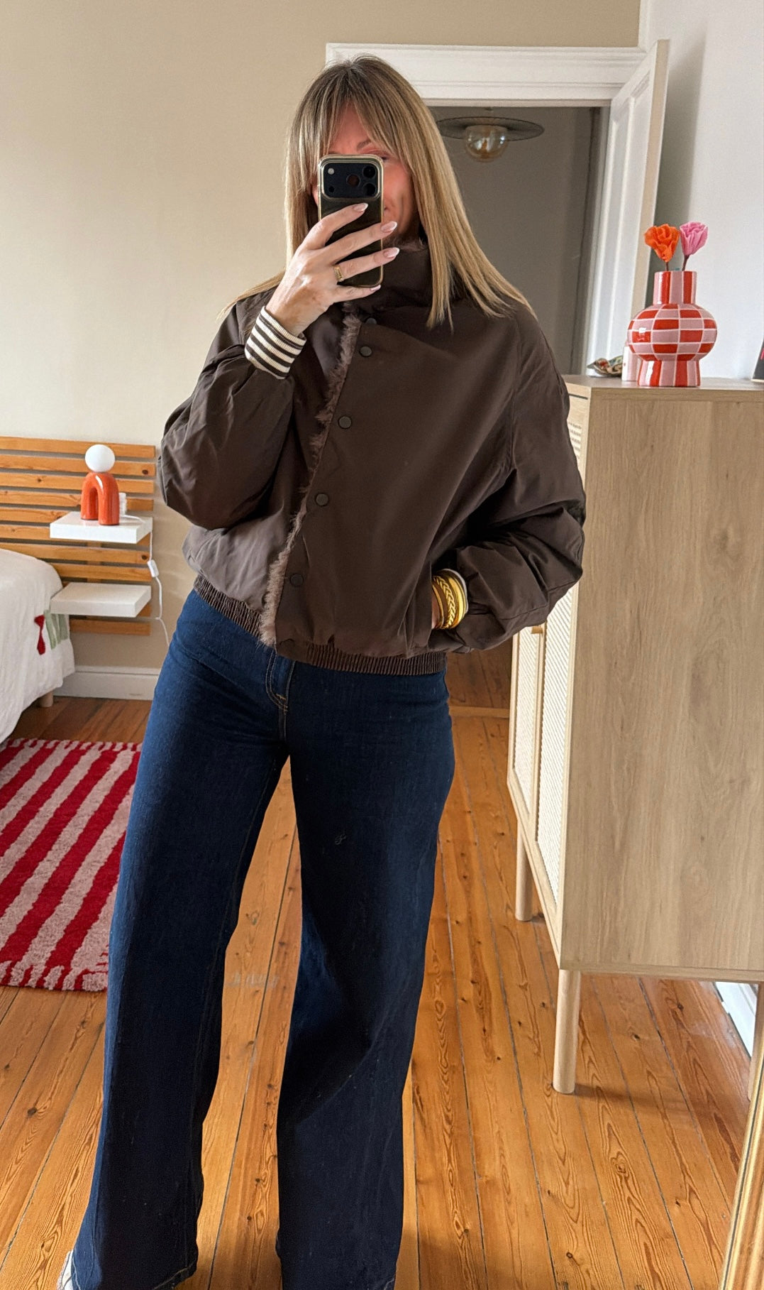 Veste ROSALIE Chocolat Réversible