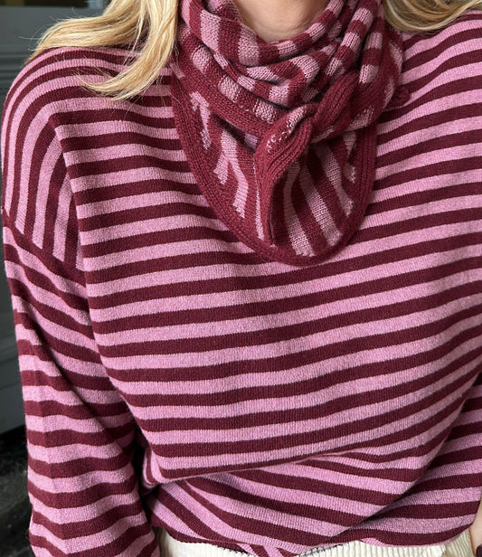 Foulard ELEA Bordeaux/Rose