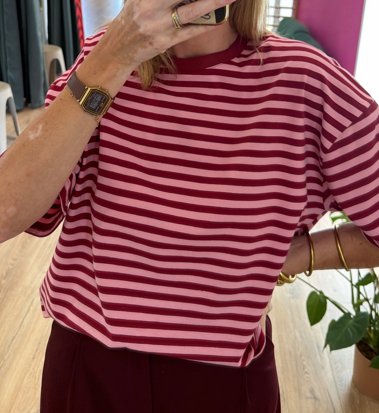 T-shirt NAO Rose/Bordeaux