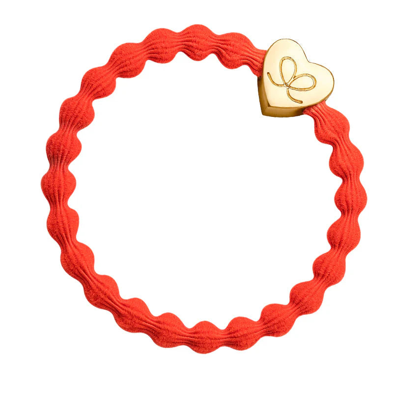 Bracelet élastique Gold Heart Warm Orange