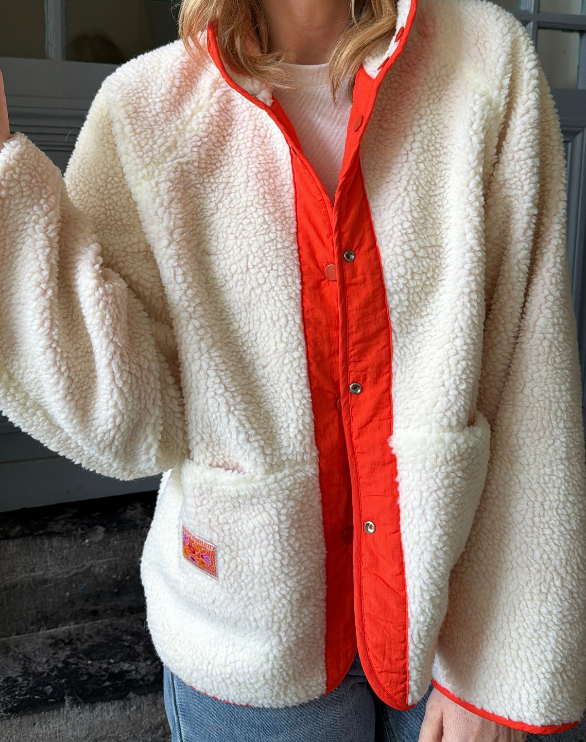 Veste ALYSÉE Écru/Orange