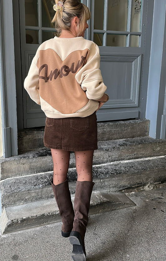 Sweat AMOUR Beige