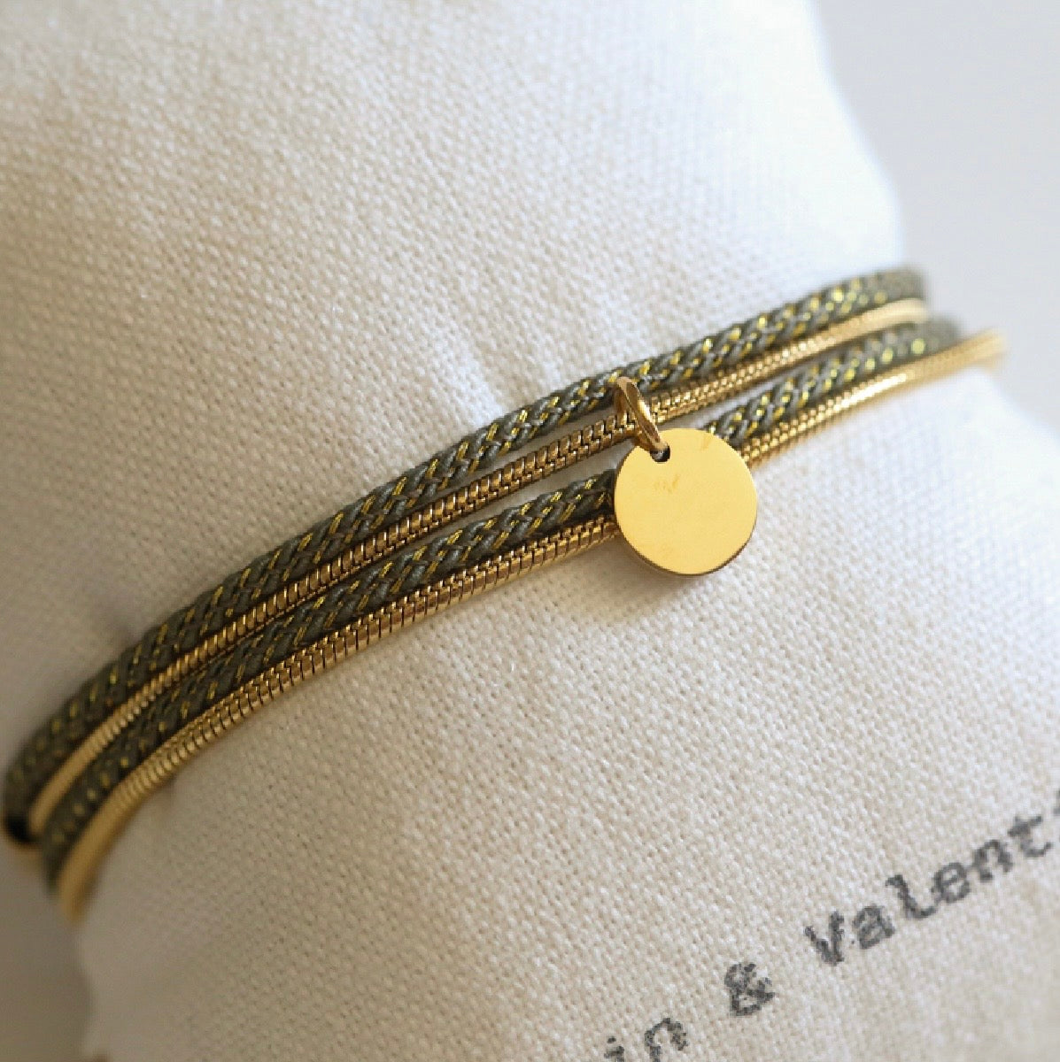 Bijoux VALENTIN & VALENTINE 2 en 1 Kaki