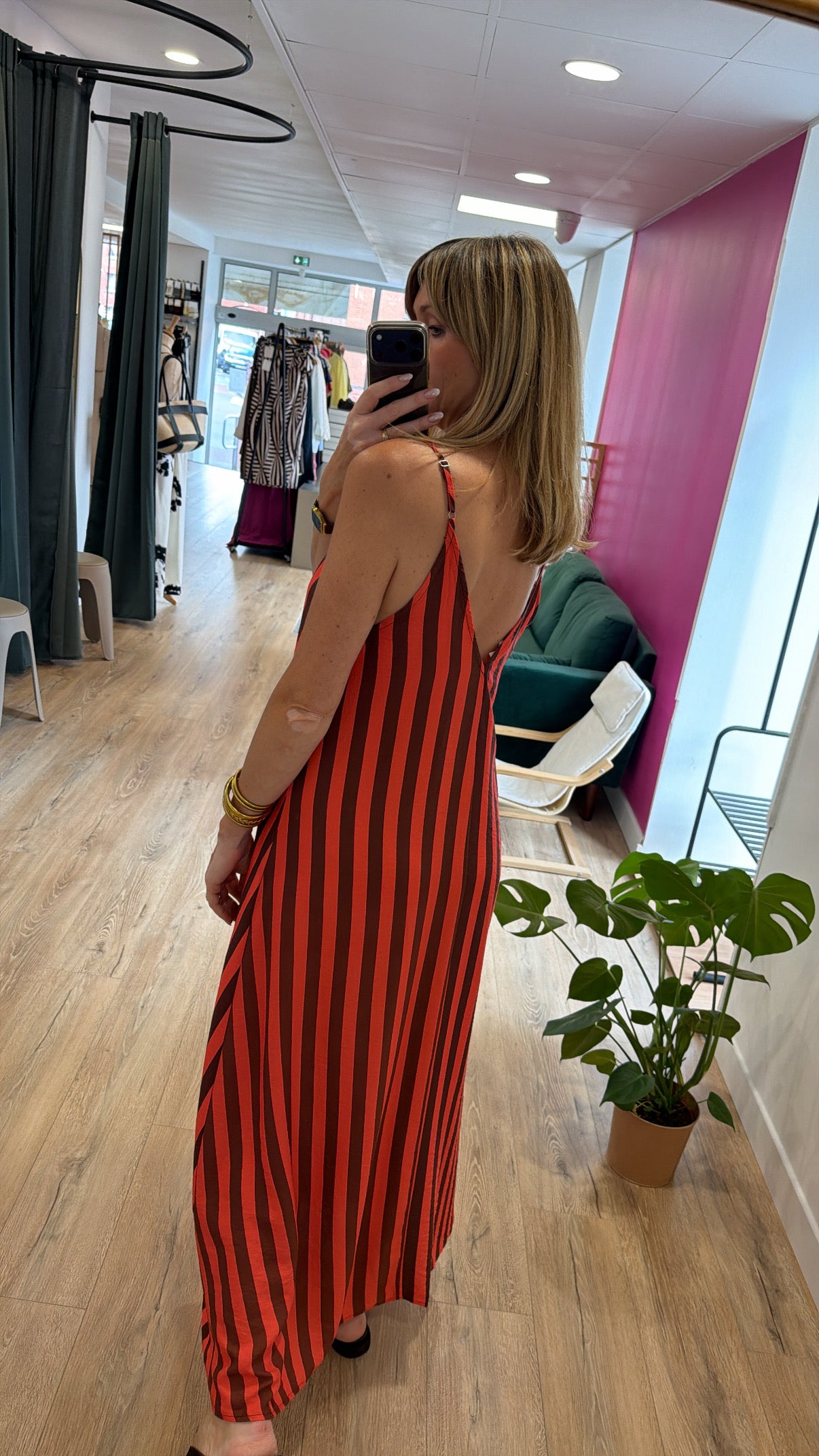 Robe CASSANDRA Chocolat/Corail