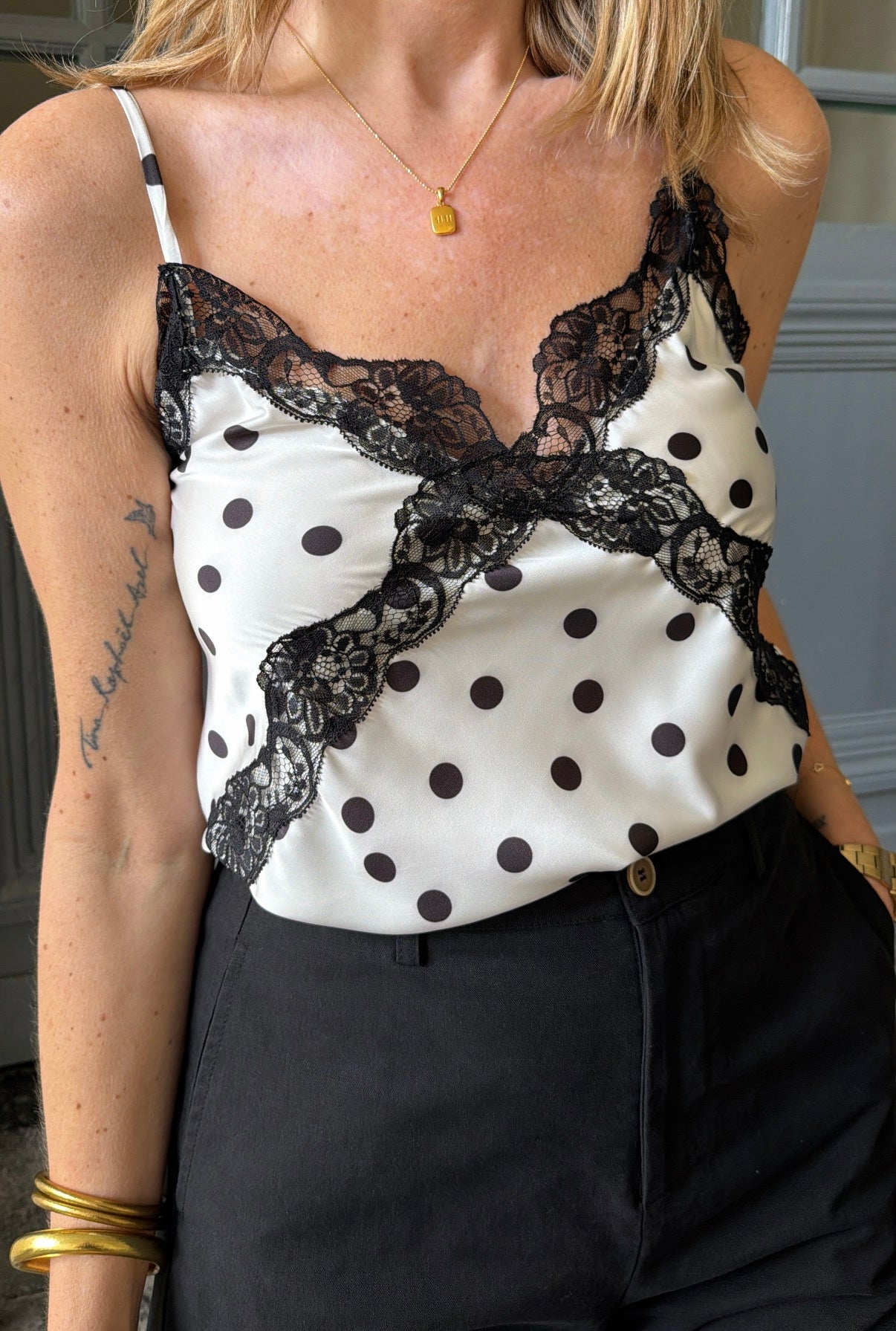 Top ZELIE Blanc/Noir