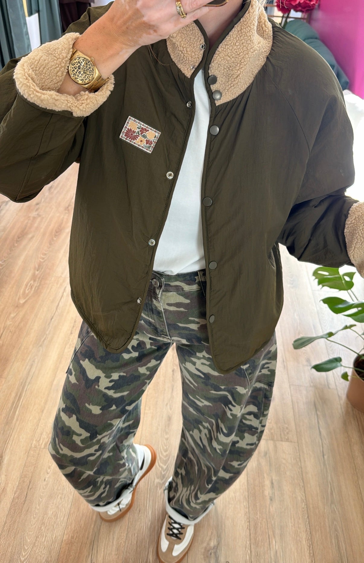 Veste ALIZÉE Kaki/ Beige