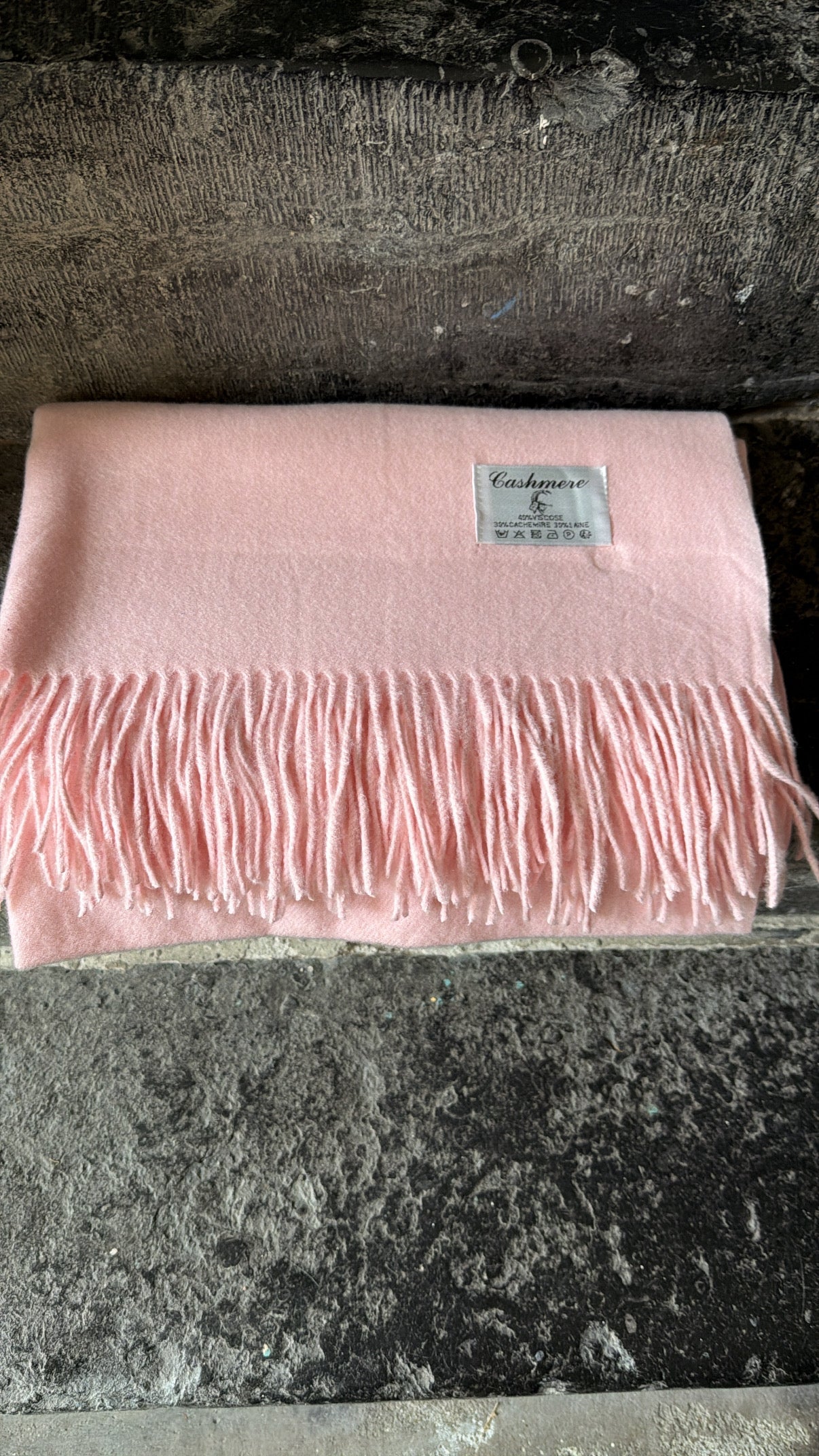 Maxi écharpe LOU Rose pastel