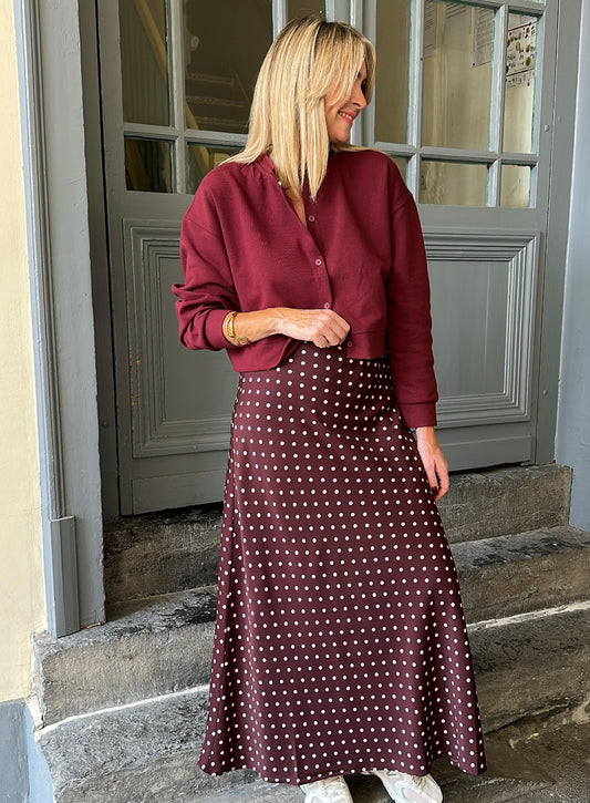 Jupe HELENA Bordeaux