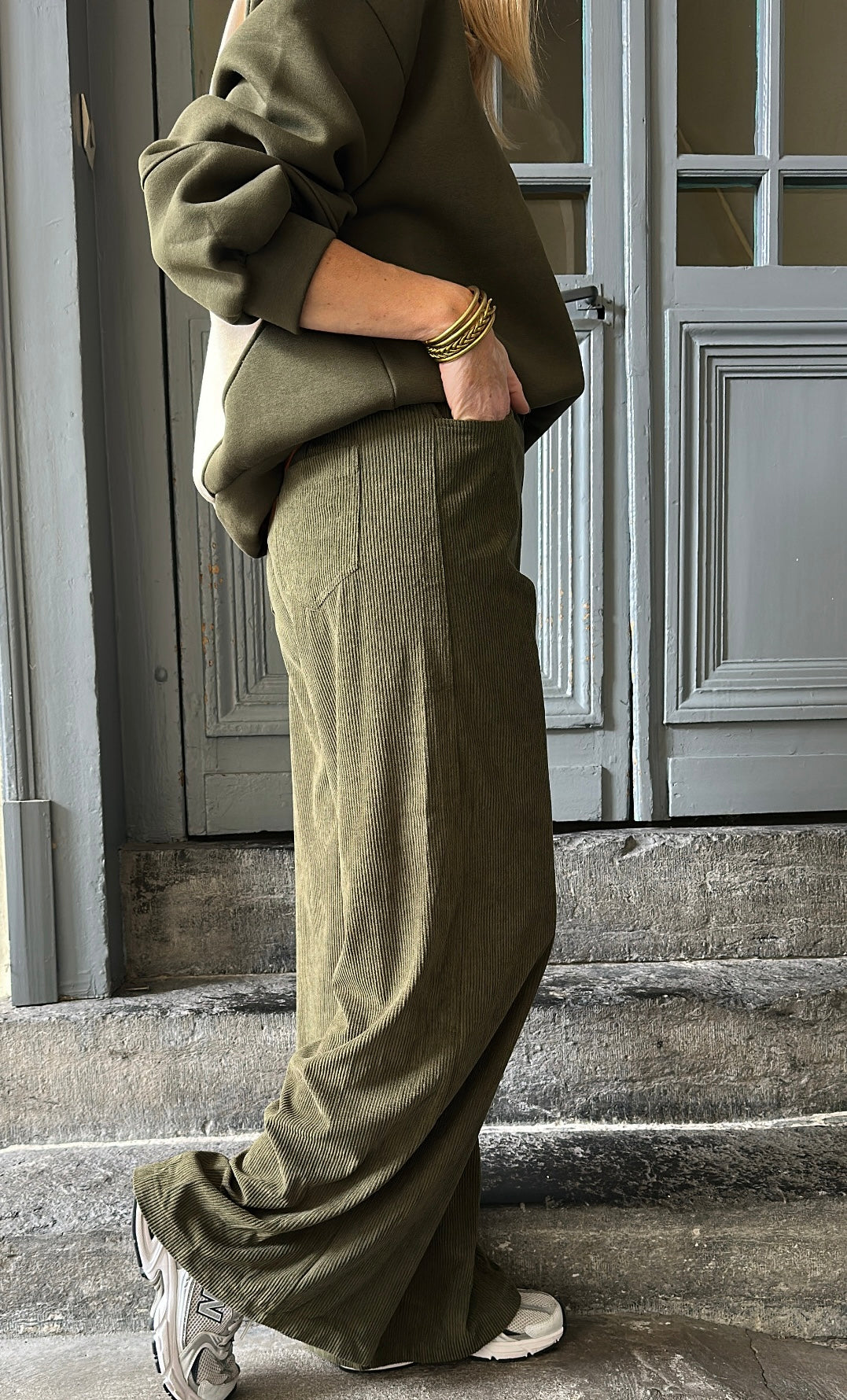 Pantalon velours FRANKY Kaki