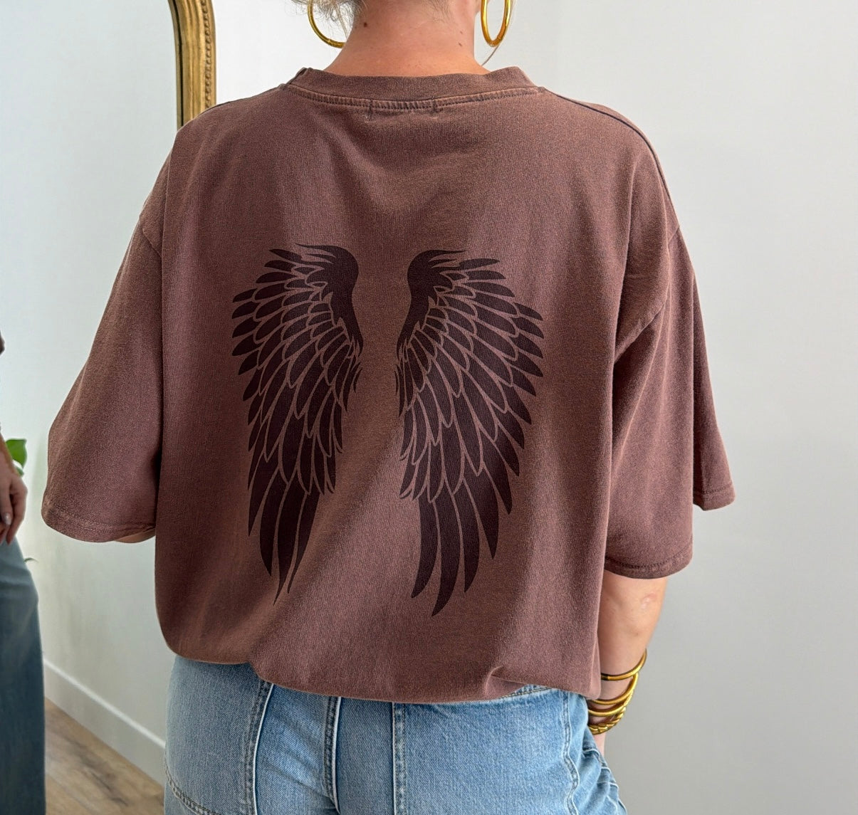 T-shirt ANGEL Chocolat vieilli