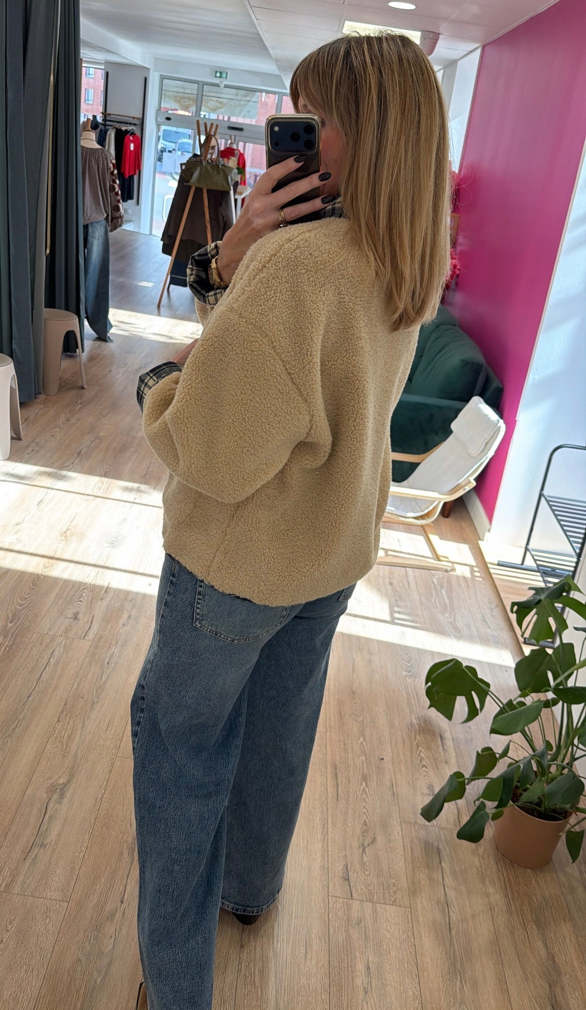 Veste LOU Bleu/Ecru