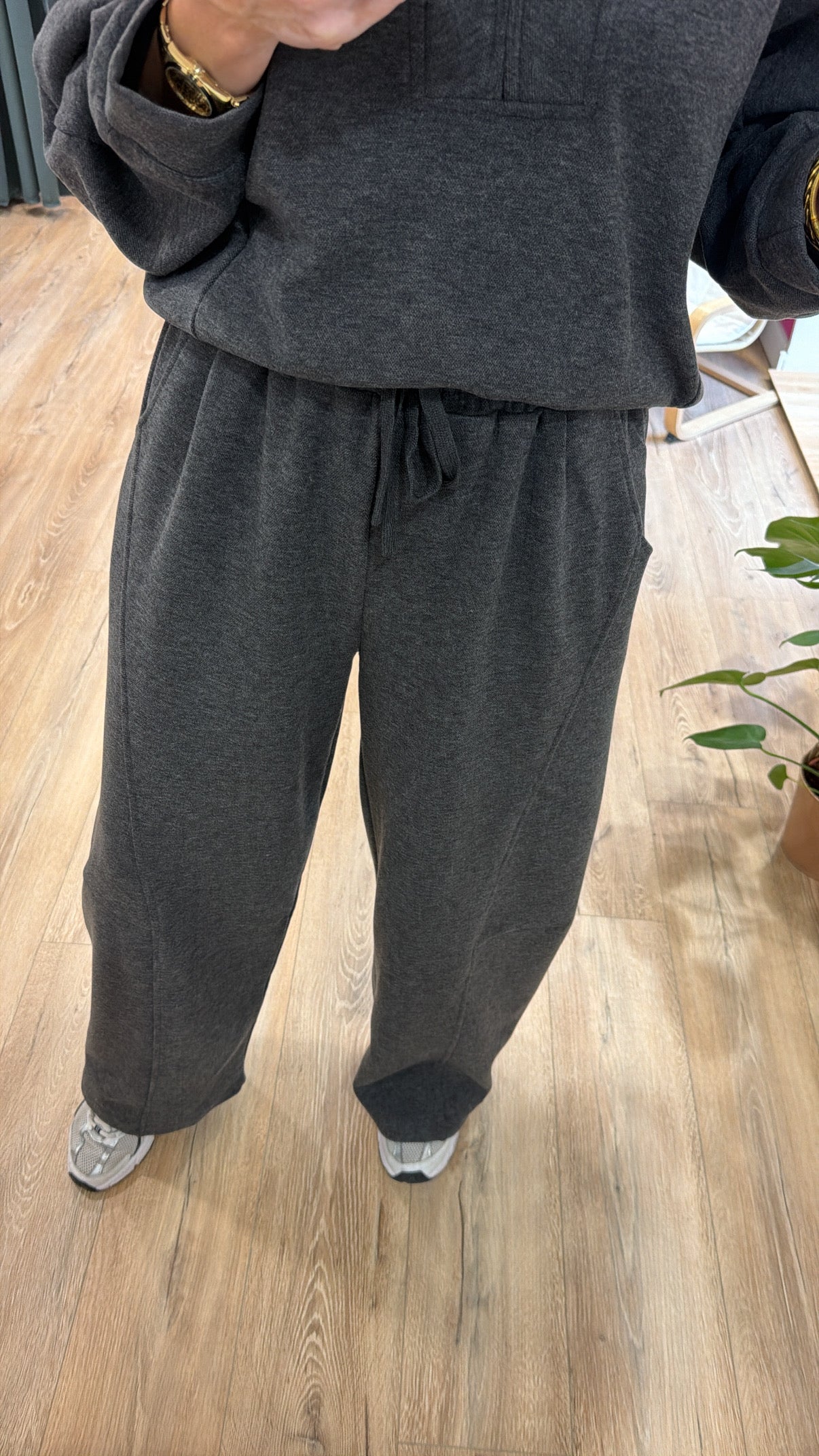Pantalon jogging MAUDE Gris chiné