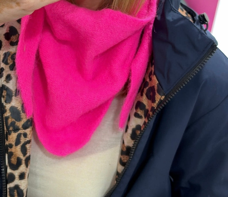 Foulard triangle REMI Fushia