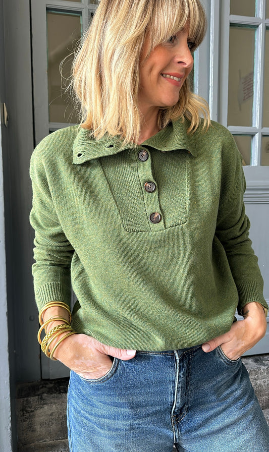 Pull camionneur PIERROT Olive