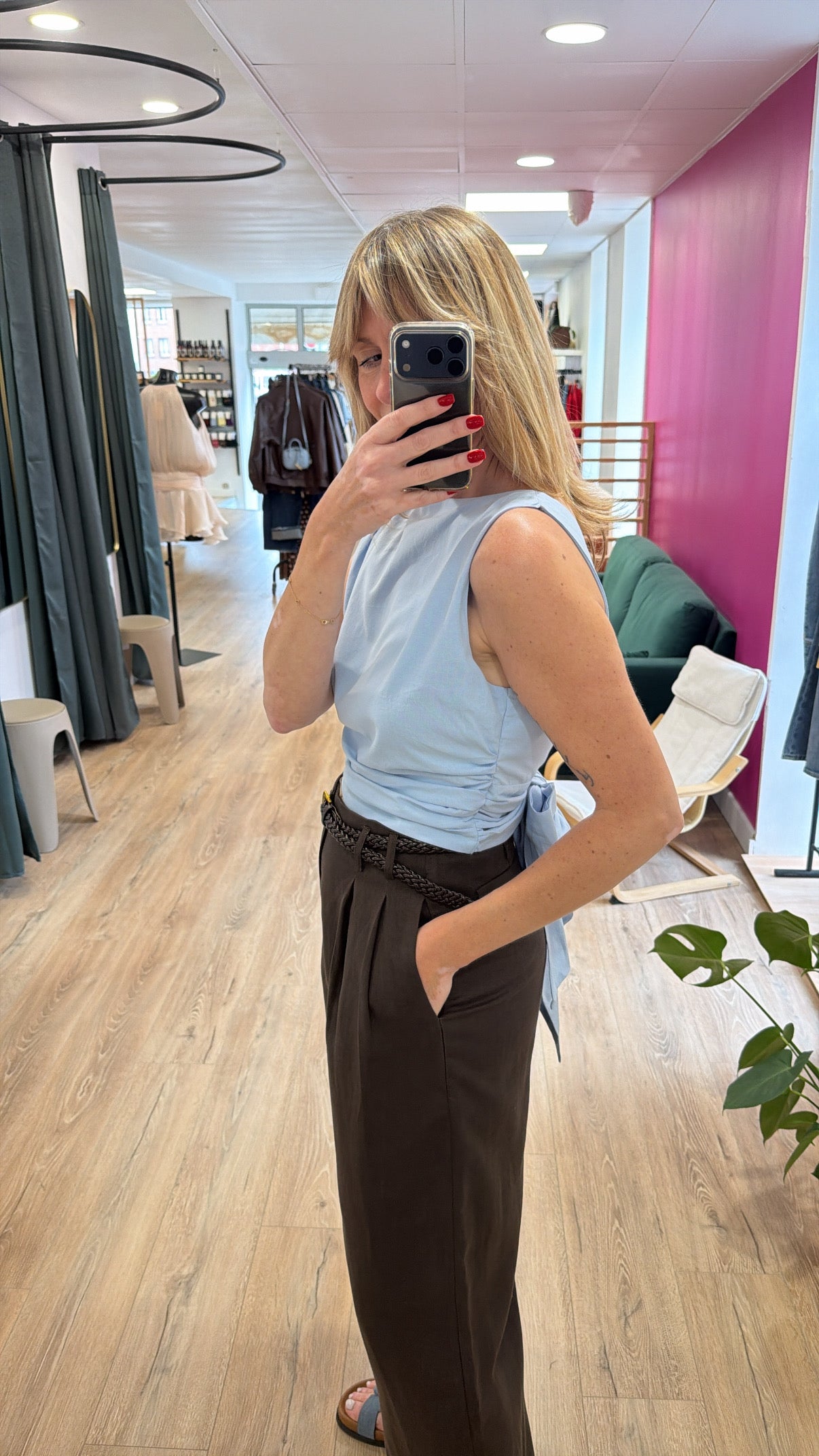 Top IRENE Bleu ciel