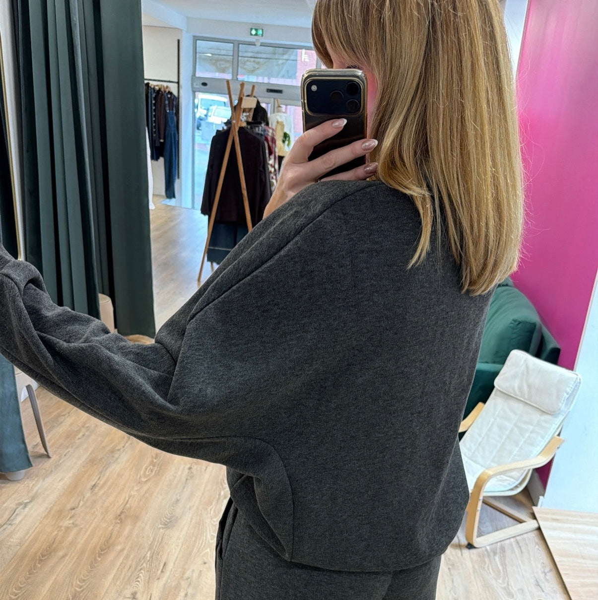 Sweat MAUDE Gris chiné
