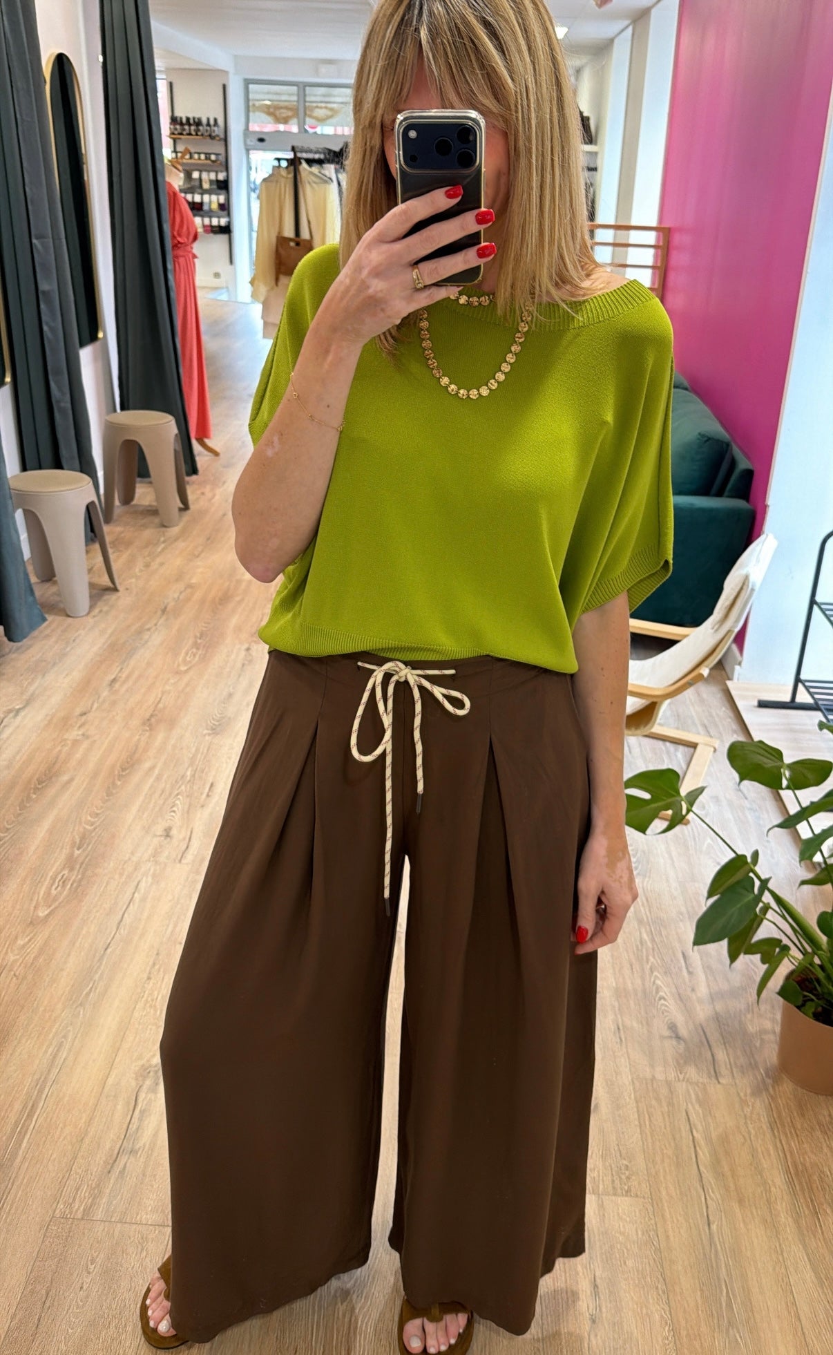 Pantalon CHIMÈNE Chocolat