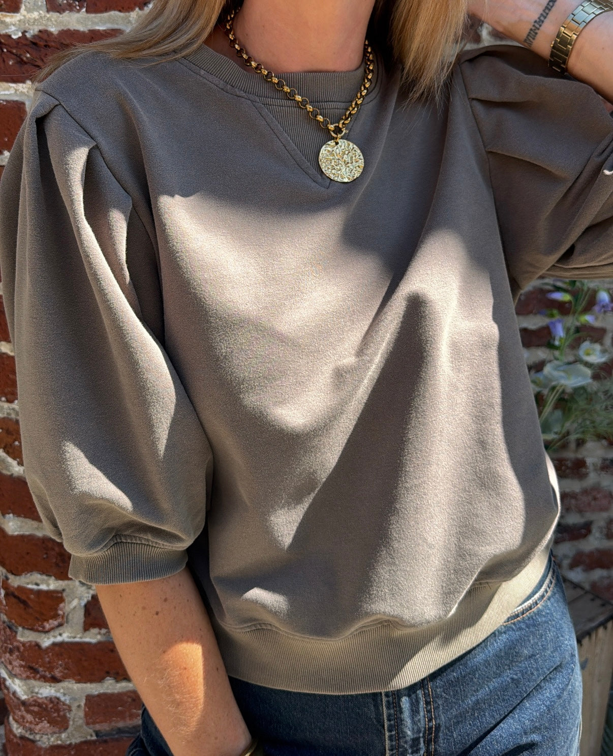 Sweat ZOÉ Kaki clair