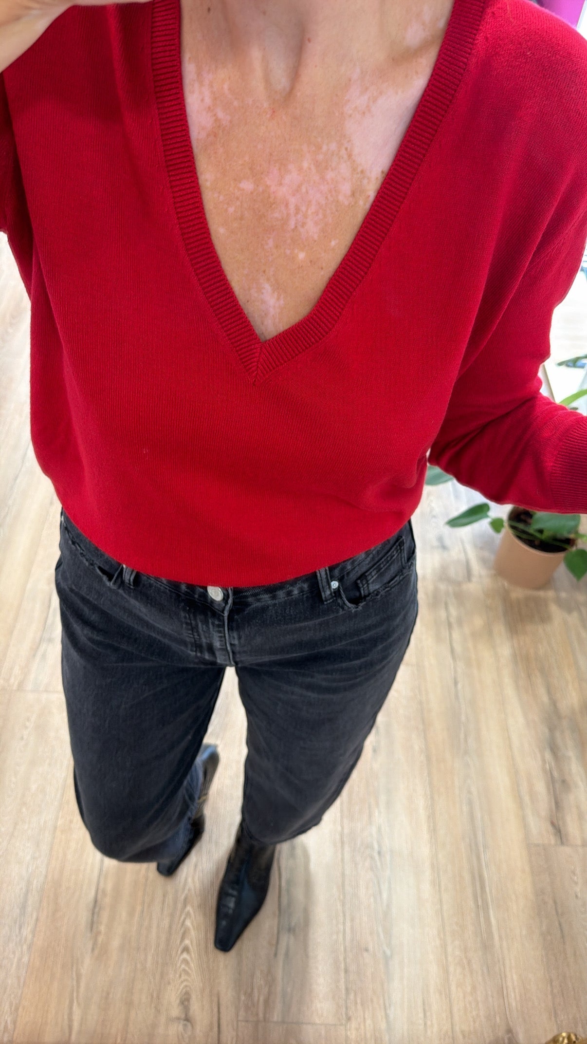 Pull V NÉLIO Rouge