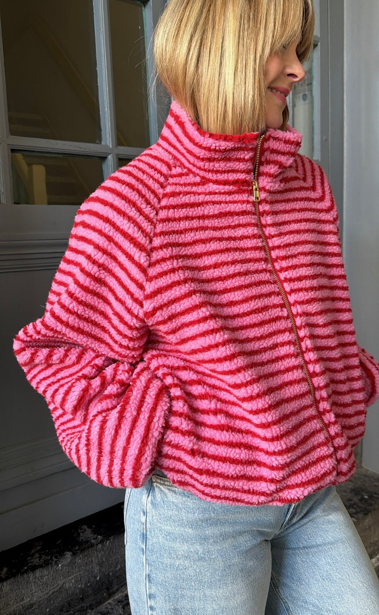 Gilet MAËLYS Rose/Rouge