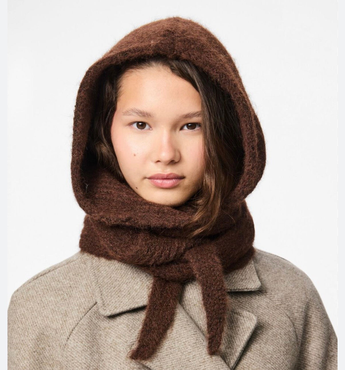 Écharpe/Cagoule REBEKKA Chocolat PIECES