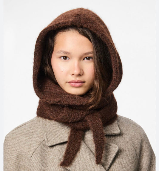 Écharpe/Cagoule REBEKKA Chocolat PIECES