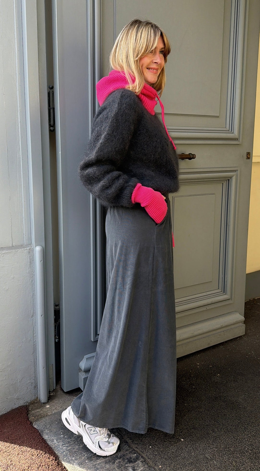 Pantalon EMY velours gris