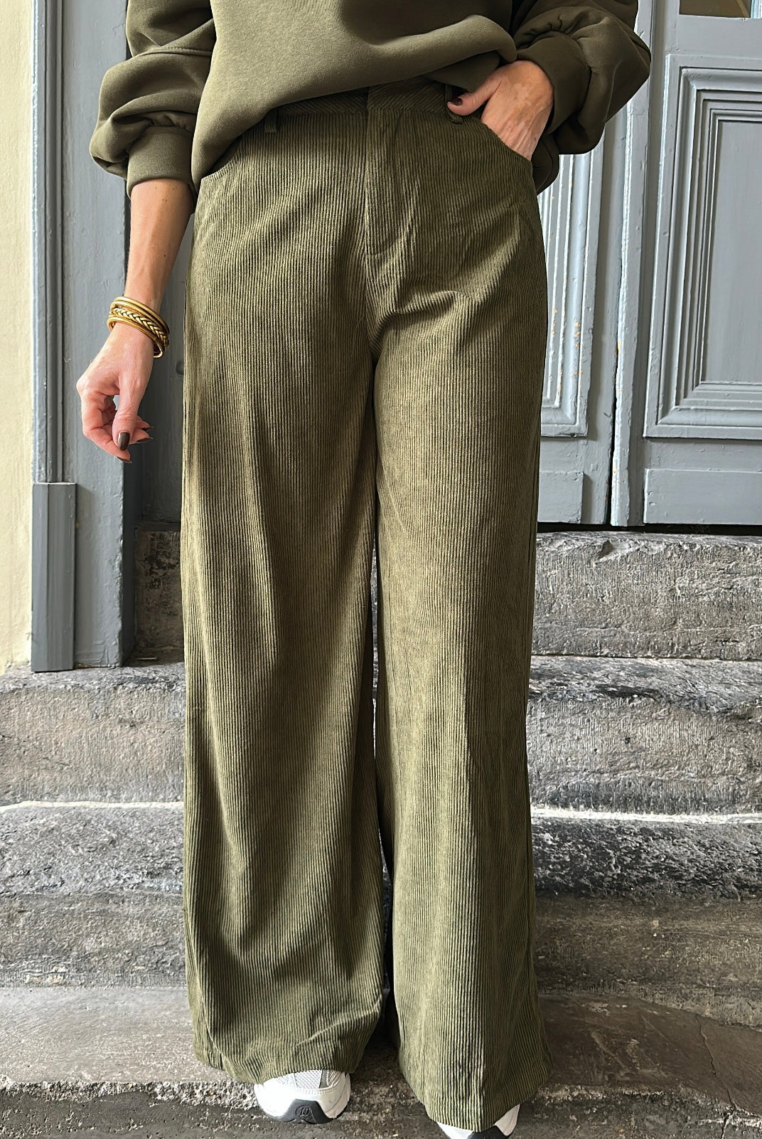 Pantalon velours FRANKY Kaki