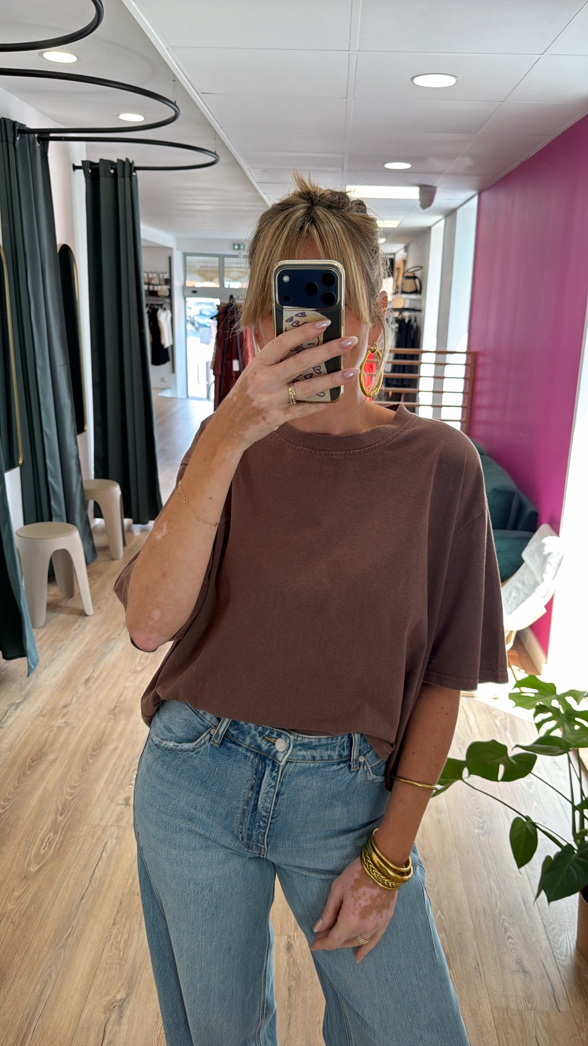 T-shirt ANGEL Chocolat vieilli
