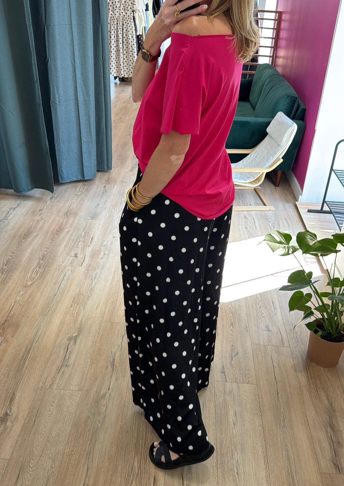 Pantalon ALEXIS Noir/Blanc