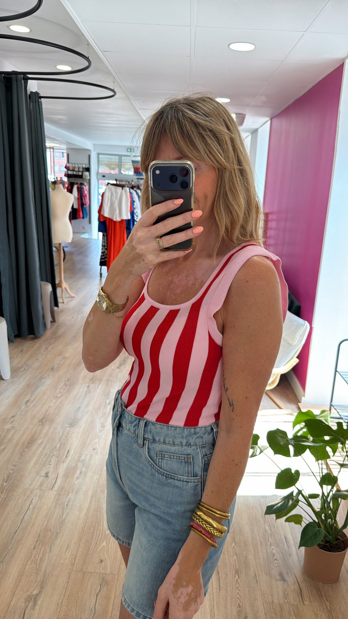 Top ARIANE Rouge/Rose