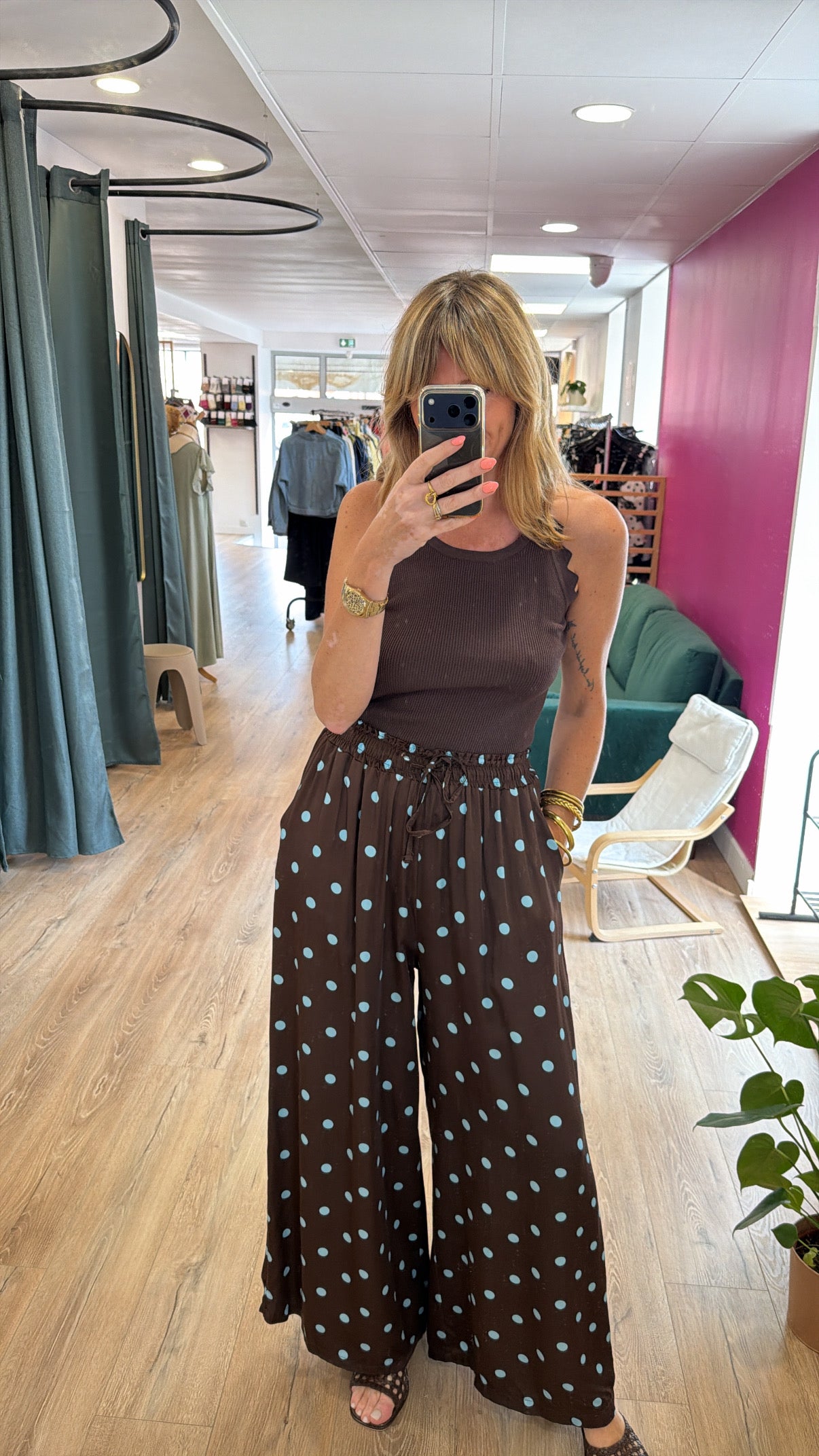 Pantalon ALEXIS Marron/Bleu