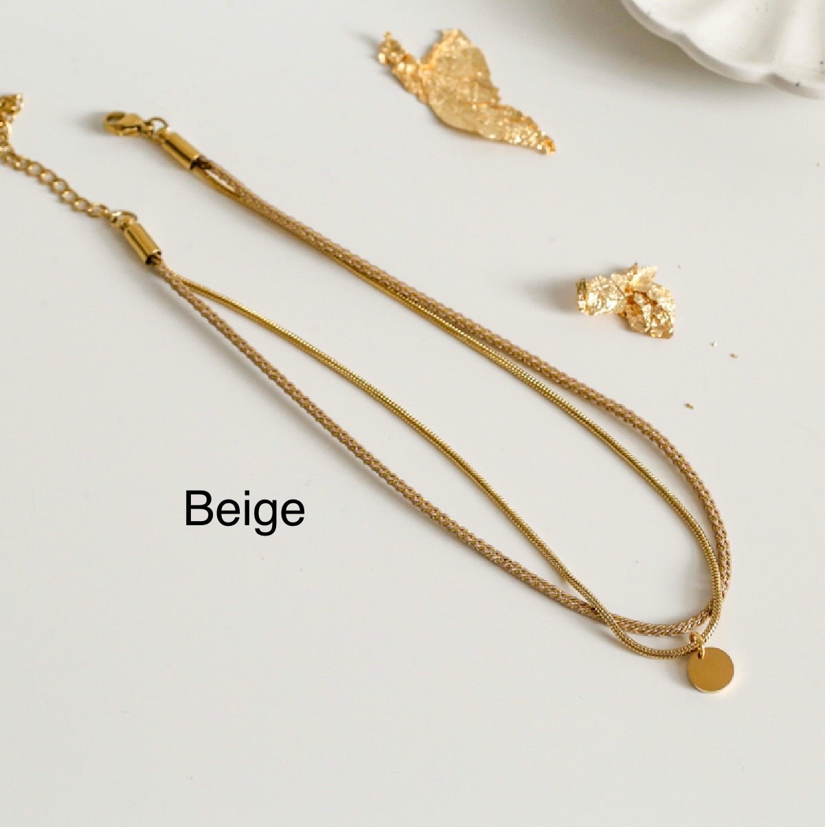 Bijoux VALENTIN & VALENTINE 2 en 1 Beige