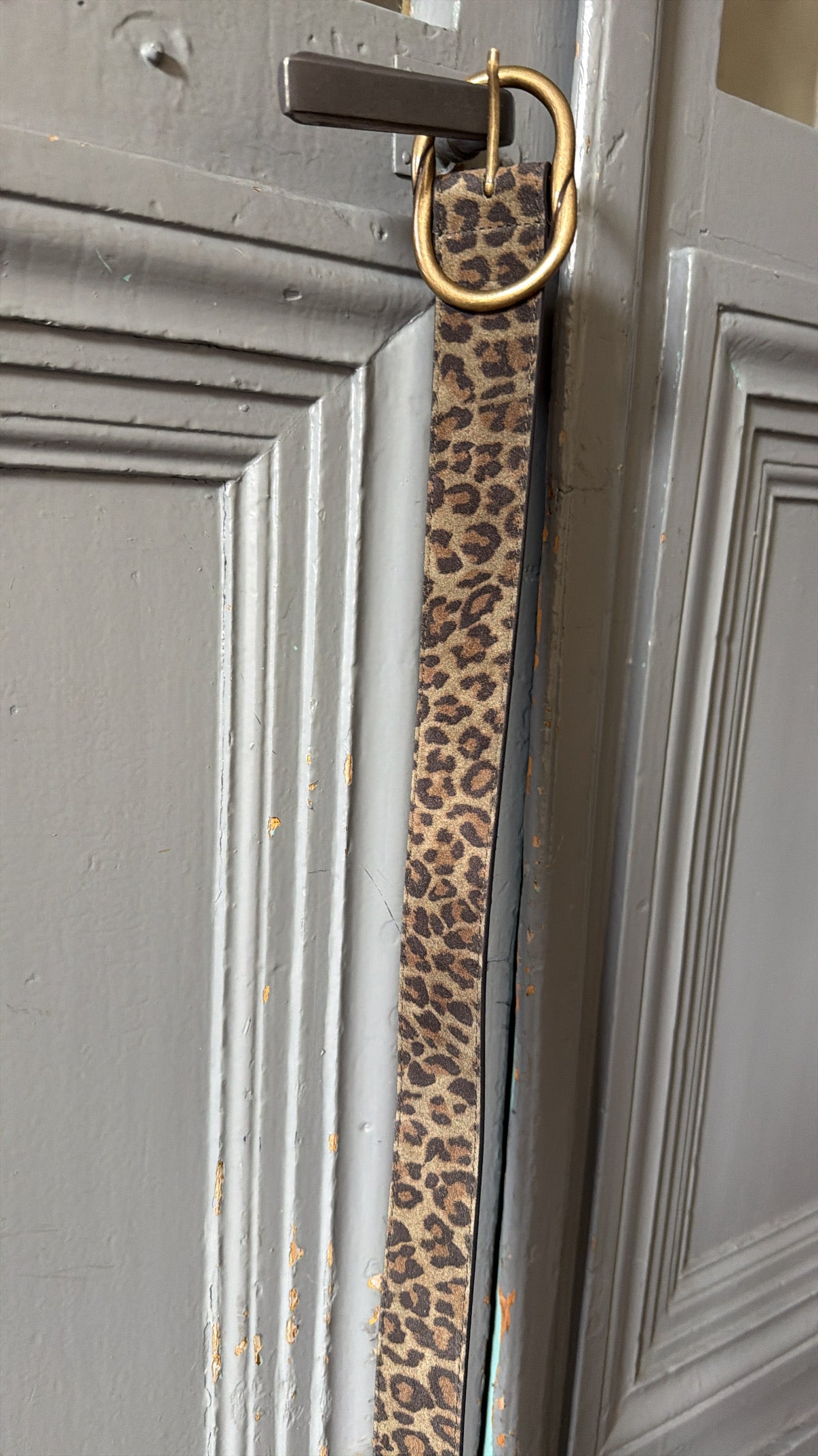 Ceinture LAURA Kaki/Léopard PIECES