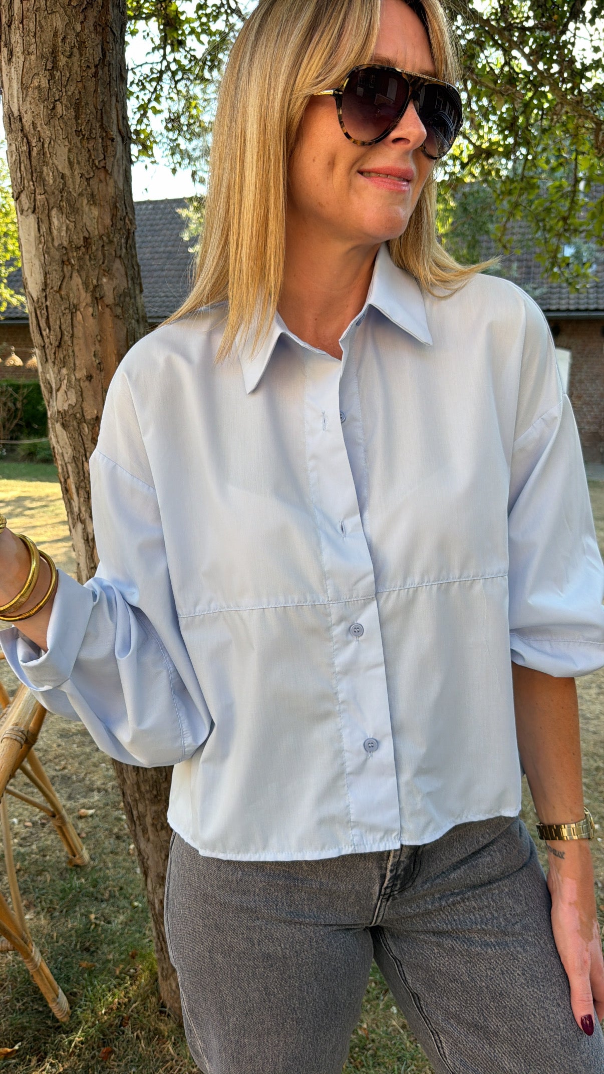 Chemise LEA Bleu ciel