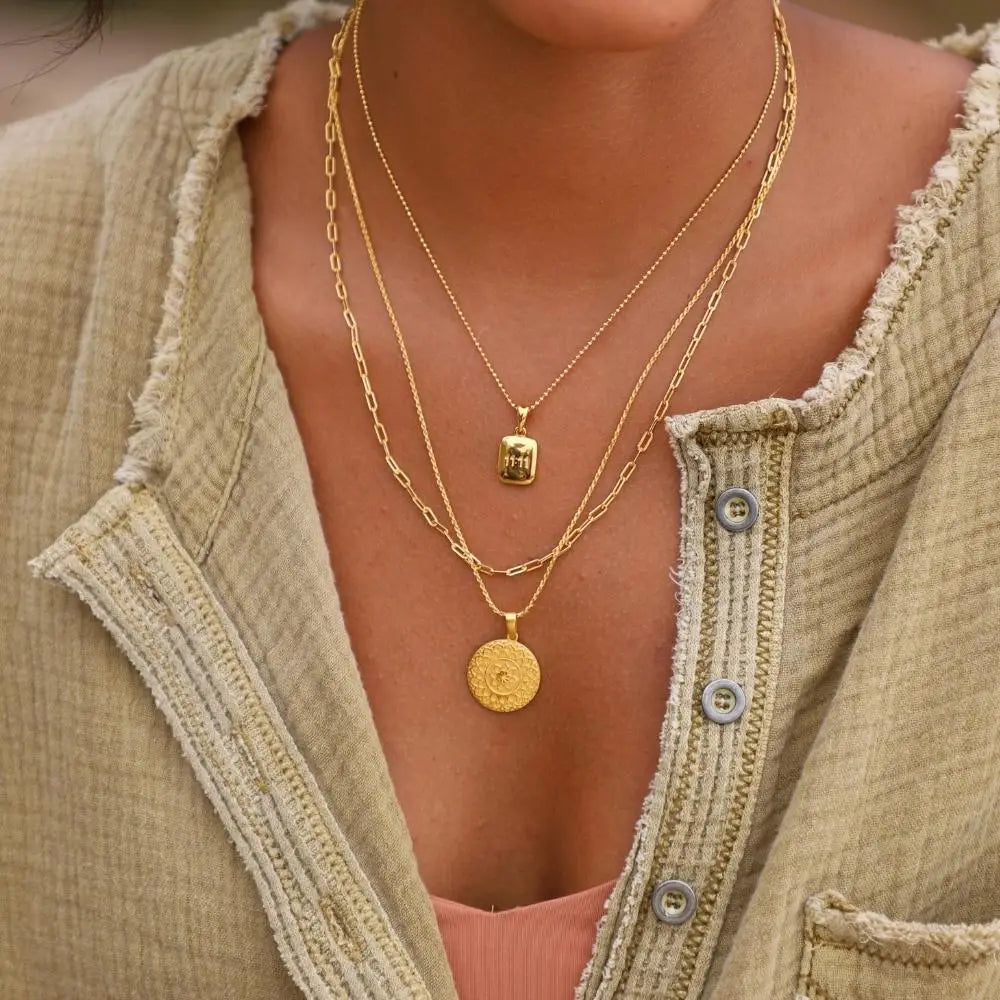 Collier talisman 11:11 argent