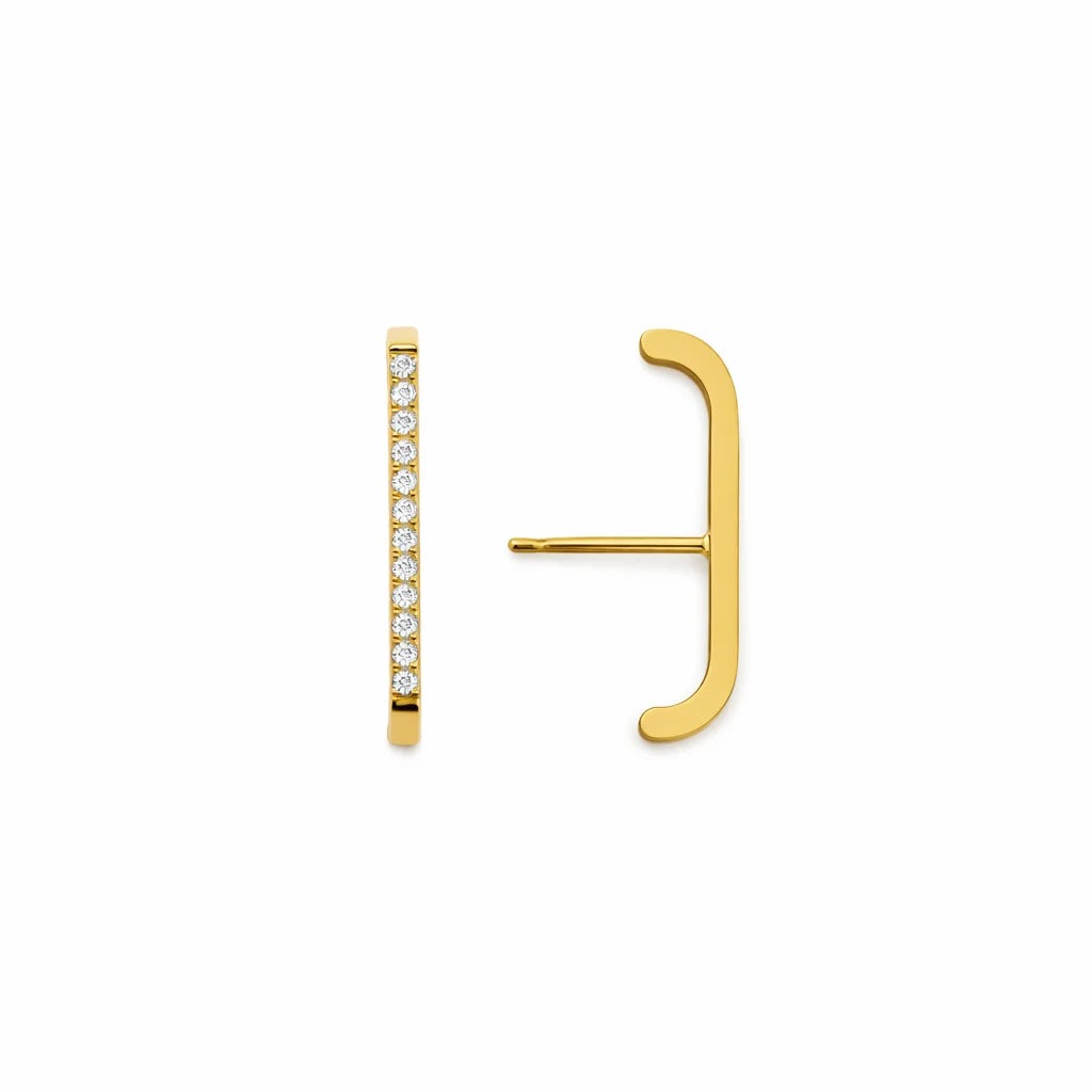 Boucles d’oreilles Élise – Acier inoxydable doré