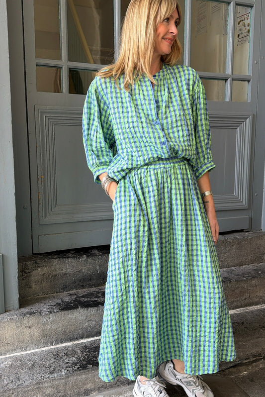 Jupe AMÉLIE Bleu/Vert