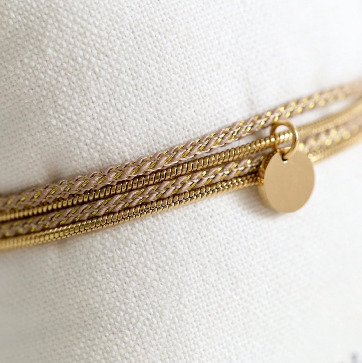 Bijoux VALENTIN & VALENTINE 2 en 1 Beige