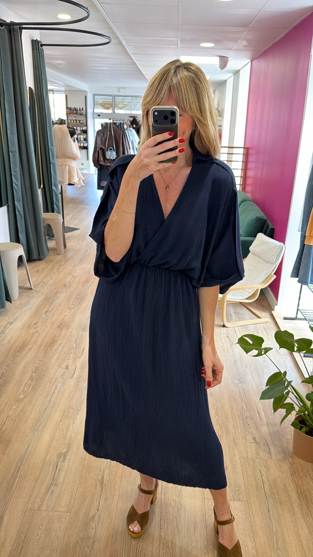 Robe IRIS Bleu marine