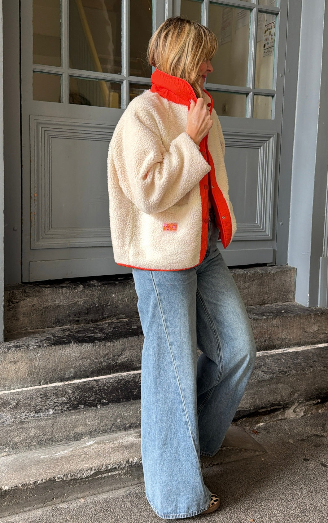 Veste ALYSÉE Écru/Orange