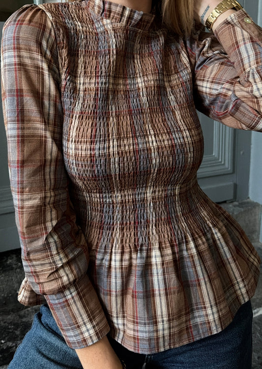 Top à carreaux NOÉMIE